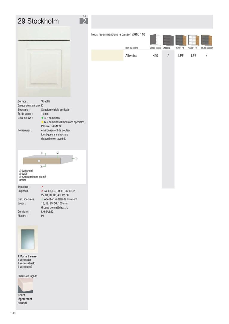 Collection façade Beckermann Stockholm · GdP 2 · Stratifié · 1 coloris