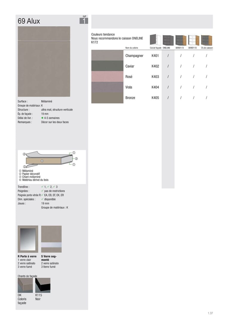 Catalogue Beckermann · page gamme Castle, façade cadre bois lambris.
