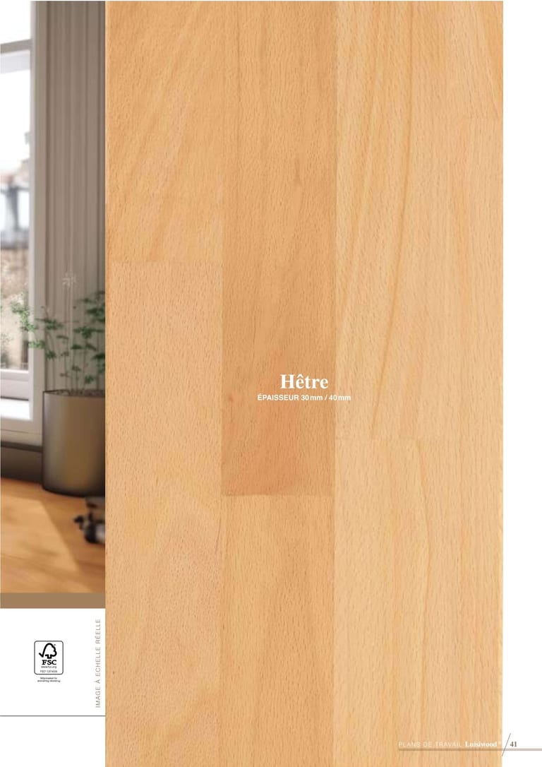 Catalogue Luisiwood · Hêtre massif, page 14.