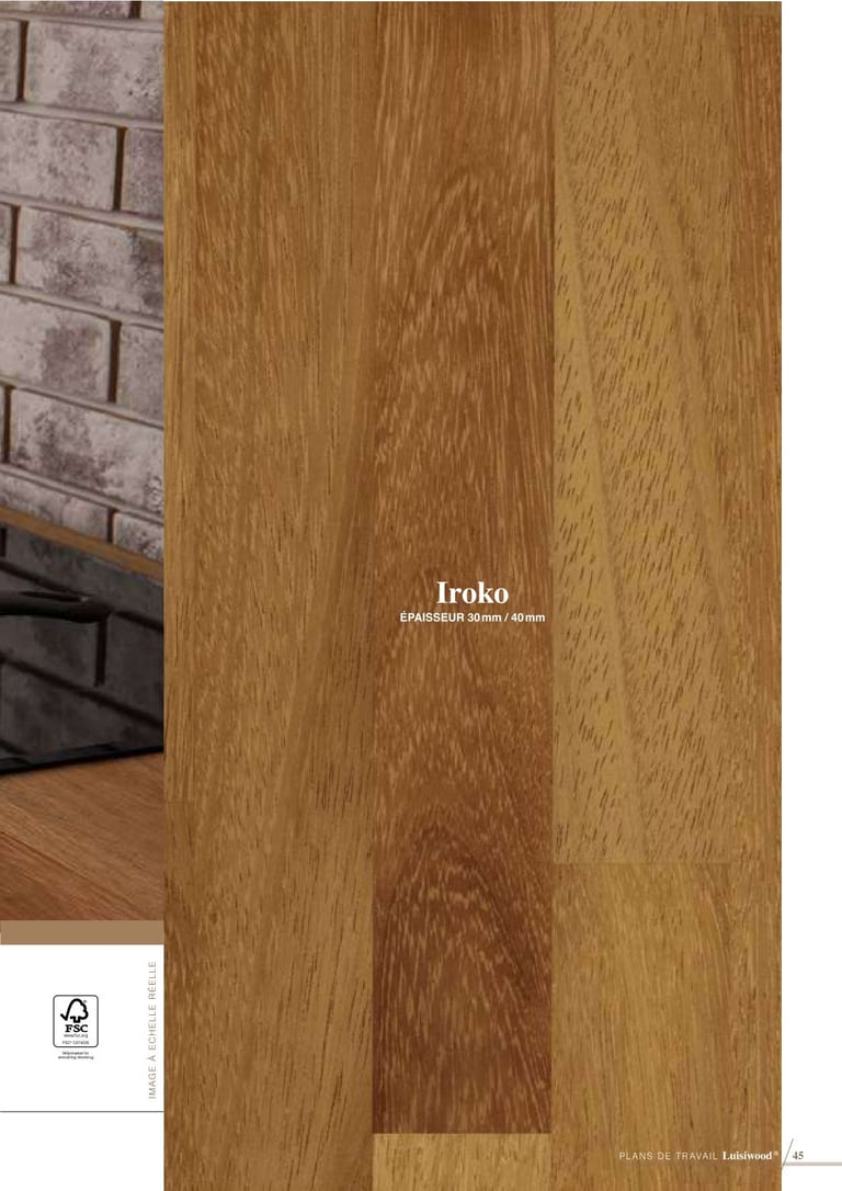 Luisiwood · Bois massif FSC · page 16/18 · catalogue LUISINA 2026