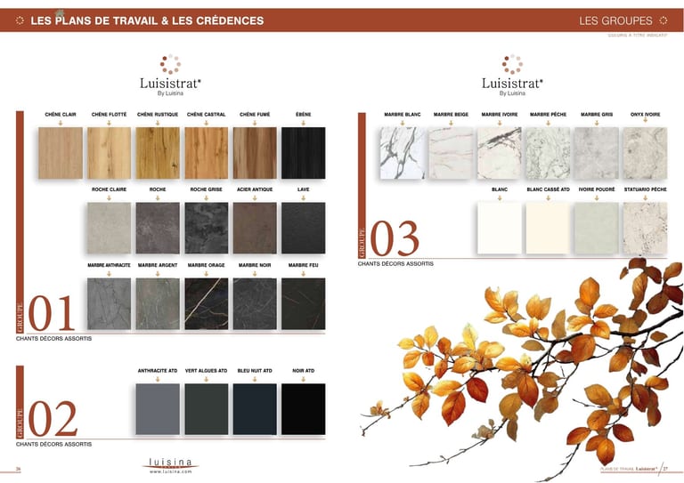 Luisicompact · Compact stratifié HPL · page 4/22 · catalogue LUISINA 2026