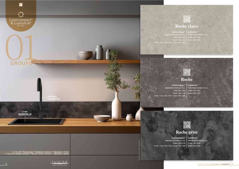 Luisicompact · Compact stratifié HPL · page 7/22 · catalogue LUISINA 2026