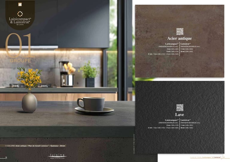 Luisicompact · Compact stratifié HPL · page 8/22 · catalogue LUISINA 2026