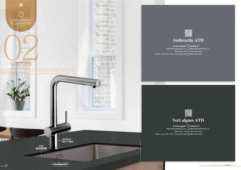 Luisicompact · Compact stratifié HPL · page 11/22 · catalogue LUISINA 2026