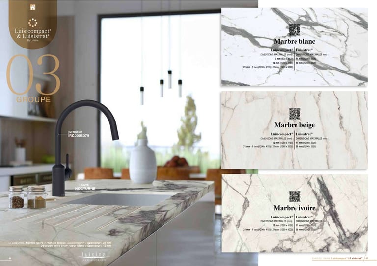 Luisicompact · Compact stratifié HPL · page 13/22 · catalogue LUISINA 2026