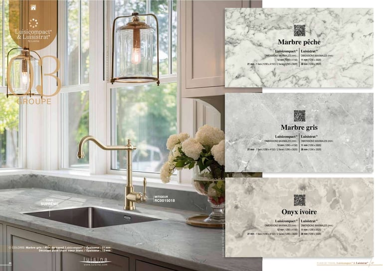 Luisicompact · Compact stratifié HPL · page 14/22 · catalogue LUISINA 2026