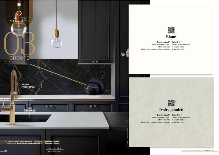 Luisicompact · Compact stratifié HPL · page 15/22 · catalogue LUISINA 2026