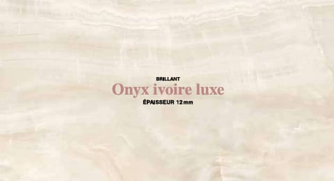 Plan de travail CeraPur · céramique Luisina · Onyx Ivoire