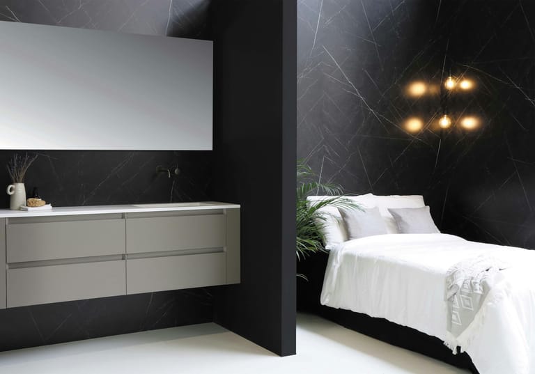 Double vasque sous-plan céramique suite parentale SCARS.